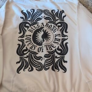 Billabong Cream Sweatshirt with Black Graphic